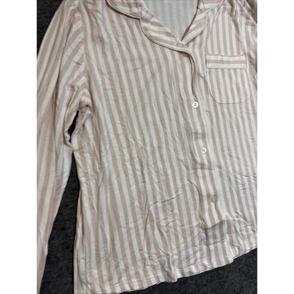 Stars Above Women's Sleepwear Long Sleeve Stripped Beige Pink Small - Picture 3 of 6